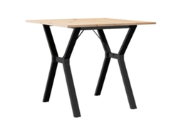 Mesa Jantar Estrutura Y 90x90x75 Cm Pinho e Aço MAISON EXCLUSIVE
