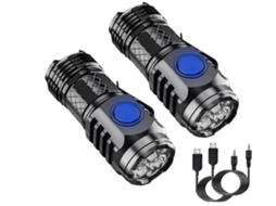 Mini Lanterna Monstro de Três Olhos Mini Luz de Flash Portátil Mini Luz de Flash Led Recarregável de Alto Lúmen Preta TURMIN