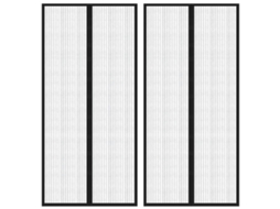 Vidaxl Cortinas De Porta Anti-insetos Magnéticas 2 Pcs 220x110cm Preto
