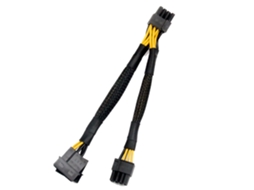 Cabo de Alimentação Duplo Ide Molex de 4 Pinos para Gpu de 8 Pinos Pci e Pci Express MDUG (6+2 Pinos)