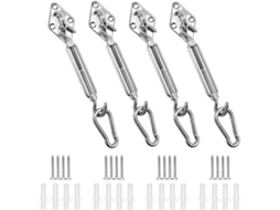 Kit de Fixação para Toldo Triangular, Quadrado e Rectangular em Aço Inoxidável 304, Acessórios de Instalação, 12 Peças