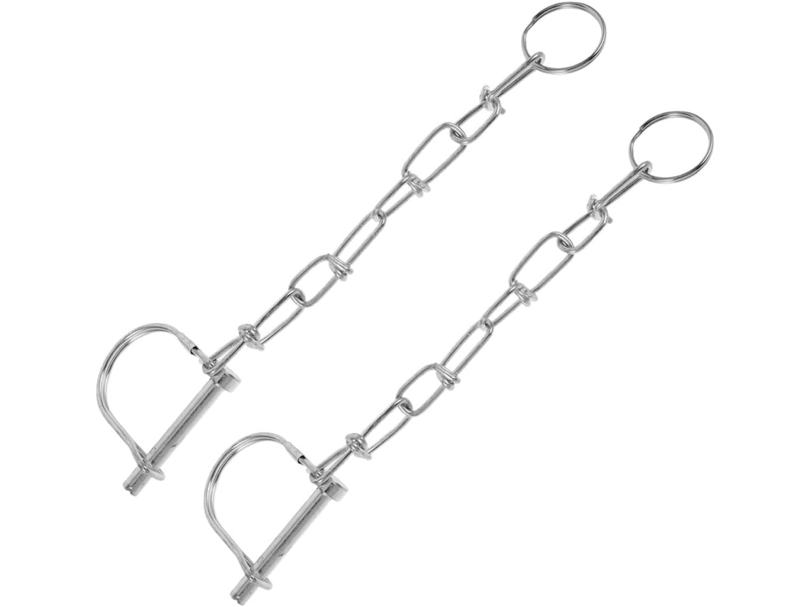 Conjunto De 2 Pinos Engate Em Aço Prateado Para Cortadores Grama E Reboque Veículos,com...