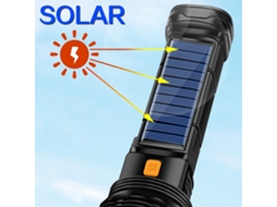 Lanterna Led Solar, Recarregável Via Usb, Para Áreas Externas, De Longa Distância, Multifuncional, De Emergência SUNNY SPACES