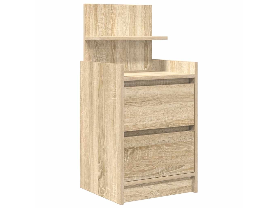 Bedside Cabinet, Bedside Cabinets Vidaxl Marrom Madeira Processada (n/a)