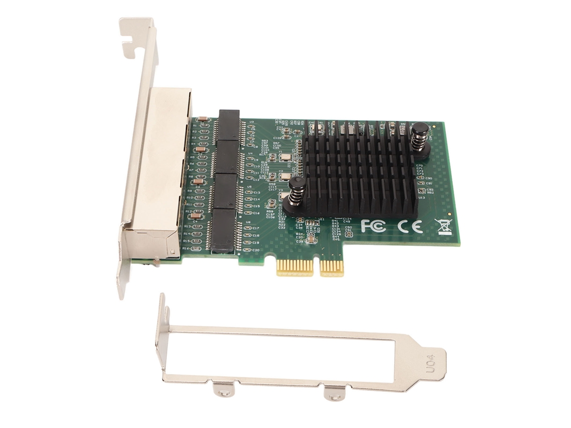 Placa de Rede Pcie X1 4 Portas Gigabit Ethernet Rtl8111 Chip Na8111 T4 para Windows | S/MARCA