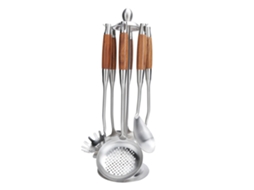Conjunto de Spátulas LAXISCREED Inox 304 com Cabo de Madeira