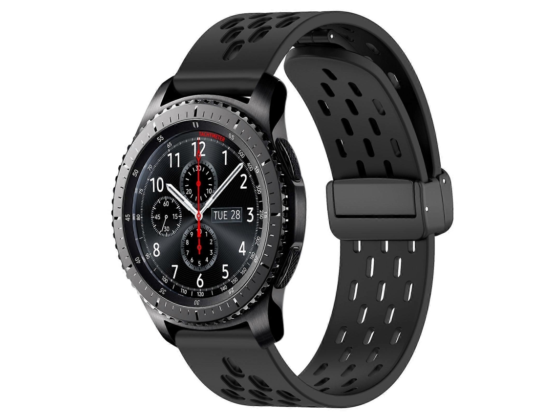 Pulseira De Silicone Dobrável De 22 Mm Com Fecho Magnético