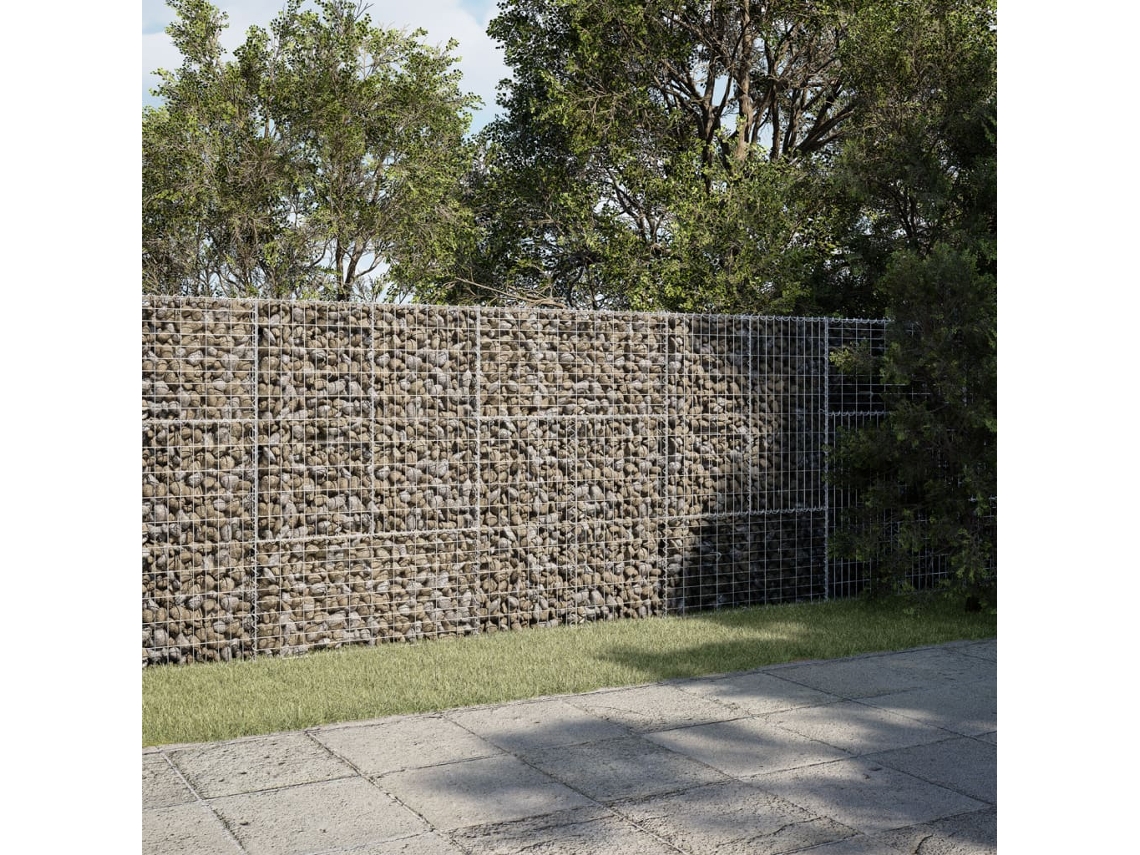Vidaxl Cesto Gabião Com Cobertura 300x100x150 Cm Ferro Galvanizado