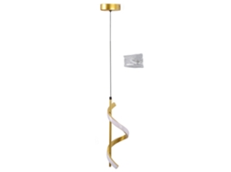 2026 lâmpada Pendente Led Espiral Cor Ouro Luz Quente Alto Brilho Proteção para os Olhos para Sala Café Lar 85 265v