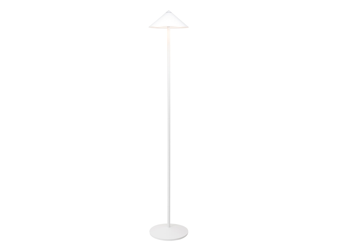 Candeeiro De Pé Led Recarregável Zafferano Pina Xxl 6w, Ip65, Touch Dimmer, Cabeça Magnética, Design Moderno Para Interiores E Exteriores Branco