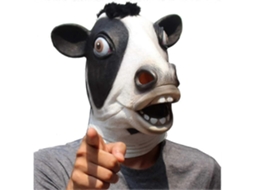 Novidade Deluxe Halloween Costume Party Látex Animal Head Mask Vaca Olysi Shop