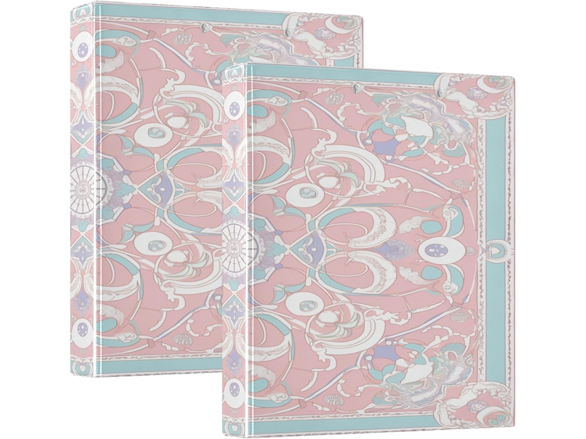 Massa redonda de 3,8 cm (1,5 pollegadas) com estampa floral, rosa e azul claro, com embalagens internas, pacote com 200 folhas.