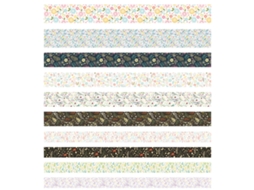 Fita Adesiva, 10 Rolos, Floral () Projetos Artesanato, Estampas Florais Vibrantes