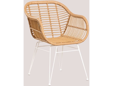 Cadeira de Jardim  Zole (Branco - Vime - 81,5x58x59 cm)