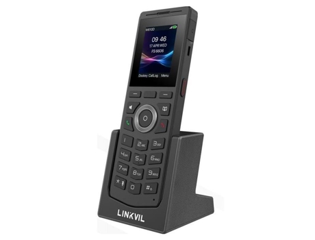 Telefone Sem Fio Dect Linkvil W610h 4 Linhas Sip Bluetooth 5.0 Tela Colorida