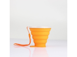 Garrafa de Água Infantil Dobrável de Silicone, Copo Telescópico, Ecológico MDUG (laranja)