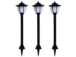 Vidaxl Candeeiro Solar Led De Exterior 3 Pcs Preto