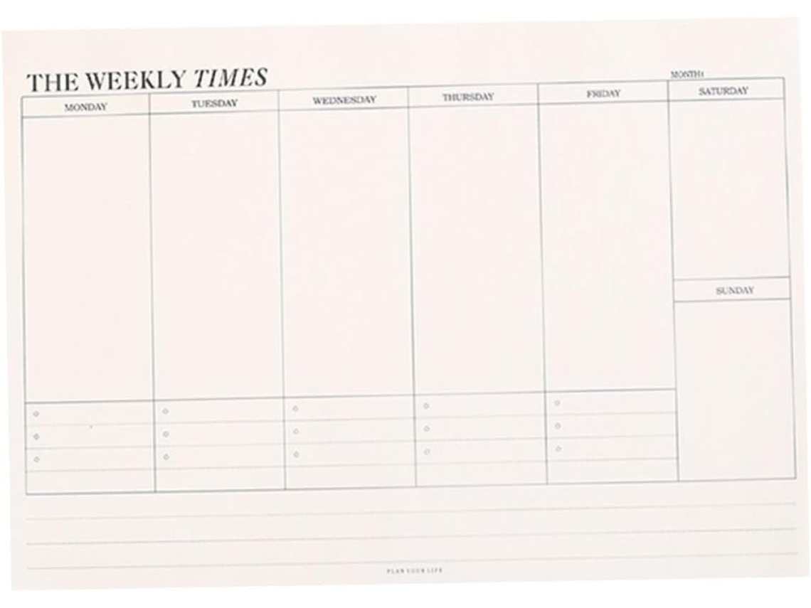 Bloco De Notas Semanal Destacável, Caderno De Anotações Diárias, Papel Leve, Para Escritório E Escola,
