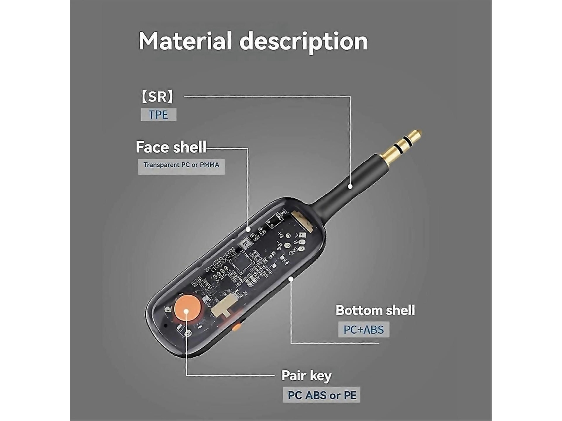 Transmissor E Receptor De Áudio Bluetooth 53 Com Entrada Auxiliar E Adaptador Sem Fio.