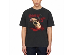 Rockinstone Friday The 13th Jason Mask Black T-shirt Size:m