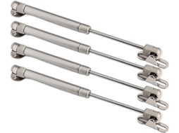 Conjunto De 4 Dobradiças Com Mola Hidráulica A Gás 100n 10kg Para Portas Armários, Cozinhas E Móveis