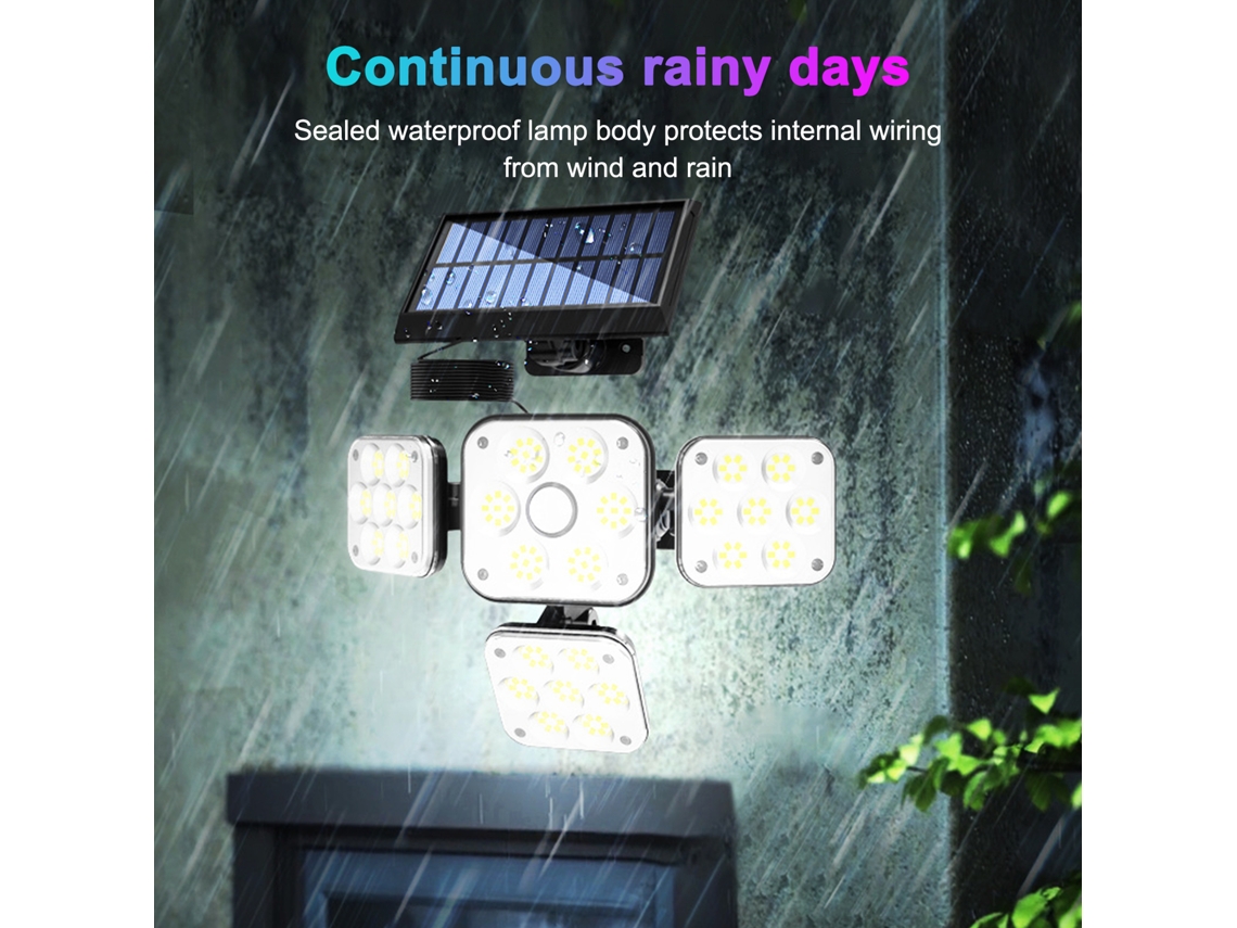 2026 lâmpada Solar Exterior de Parede com Sensor de Movimento 180led Controle Remoto 4 Modos Jardim Ty05138