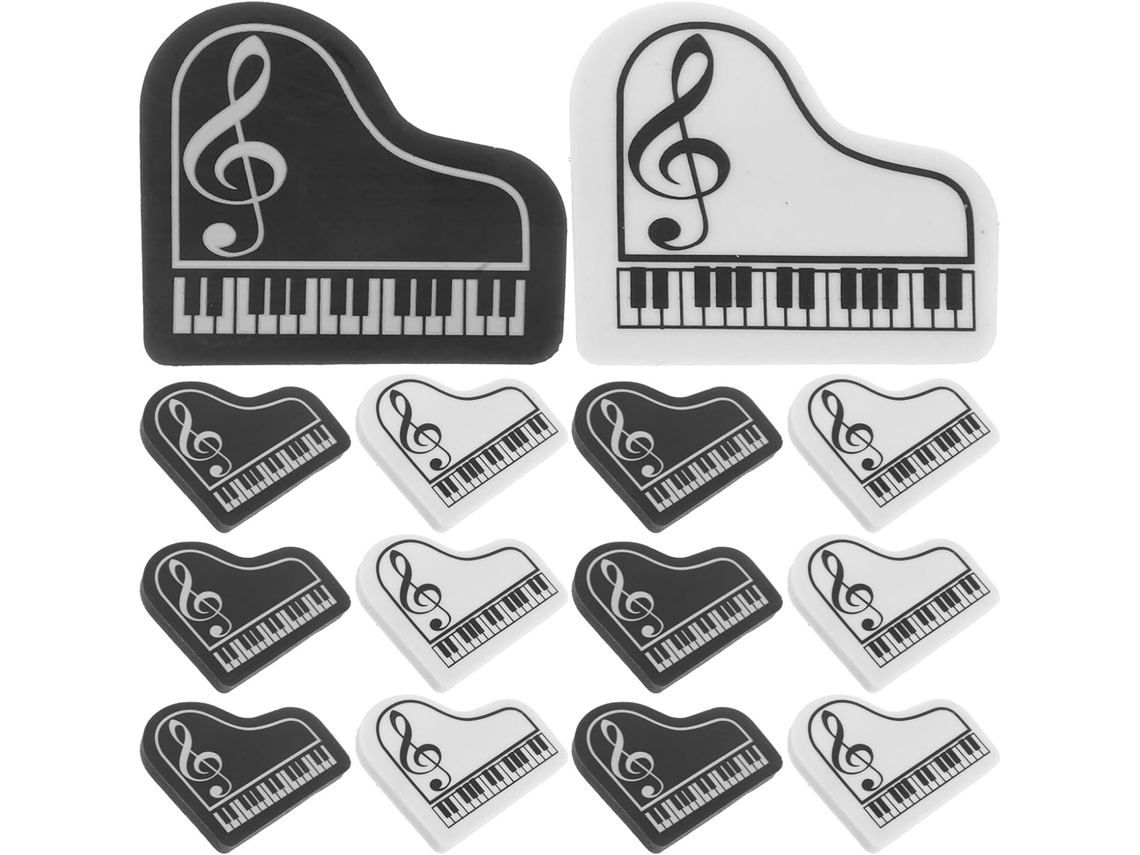 Pacote com 20 Alipis Borrachas de Piano Portáteis e Pequenas em Tpr, Unidades, Cores Sortidas, Ideais para Rec