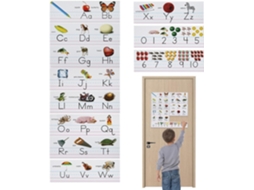 Do Alfabeto Para Decoração Mural, Pôster Educativo Para Quarto Infantil, Ensino Domiciliar Gokoco