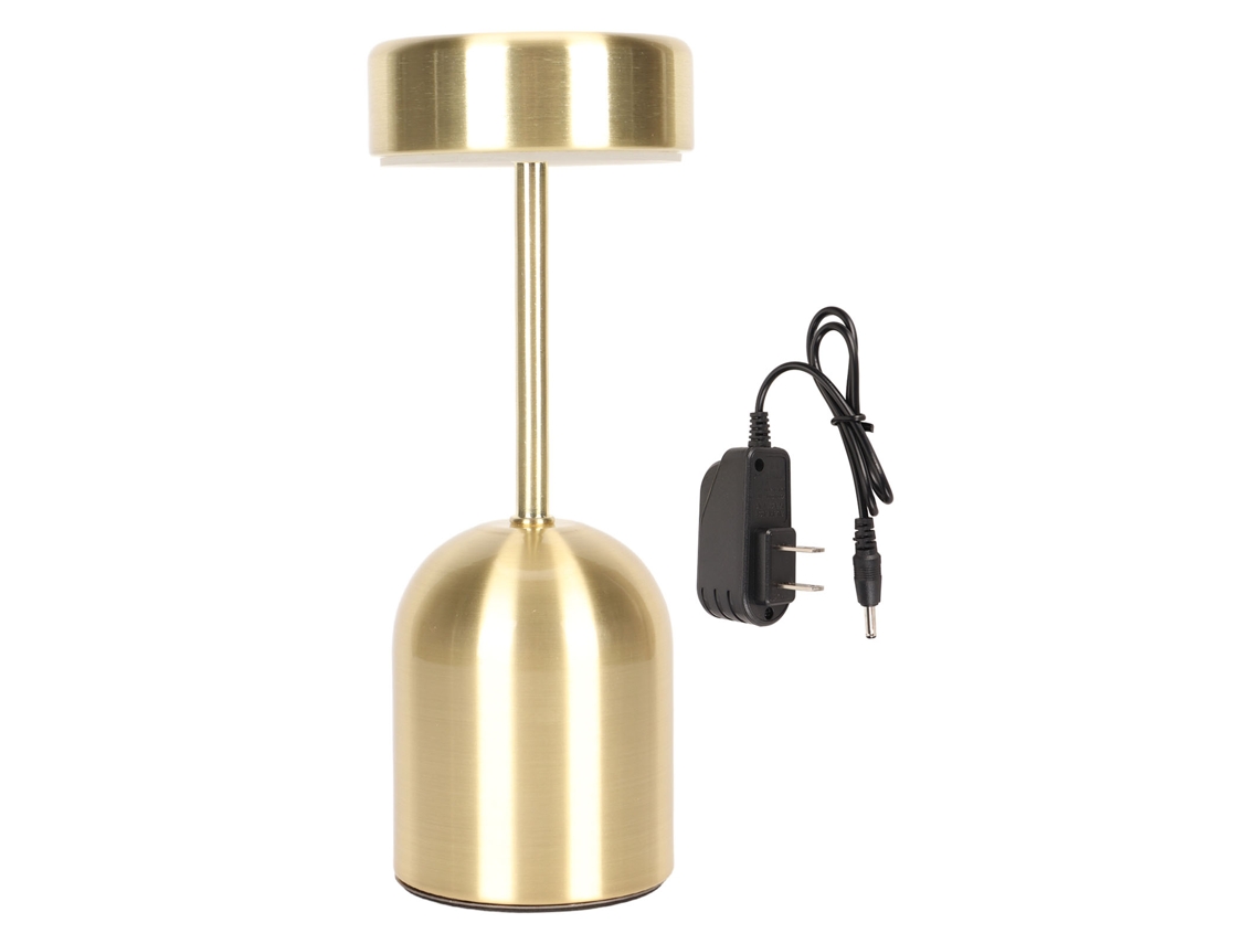 2026 lâmpada de Mesa Sem Fio Led com Controle Táctil, 3 Temperaturas, Regulável e Recarregável, Dourado