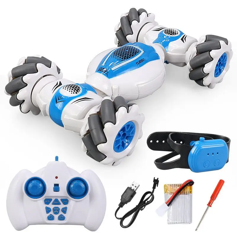 (blue Watch) Carro De Acrobacias Com Controle Remoto 2.4g, Sensor De Gestos, Brinquedo Elétrico, Carro De Drift Com Controle Remoto