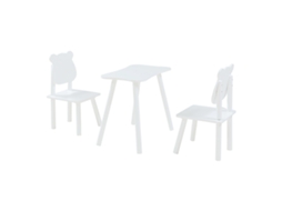 Conjunto de mesa e 2 cadeiras para crianças Panjang - Branco [EN.CASA]