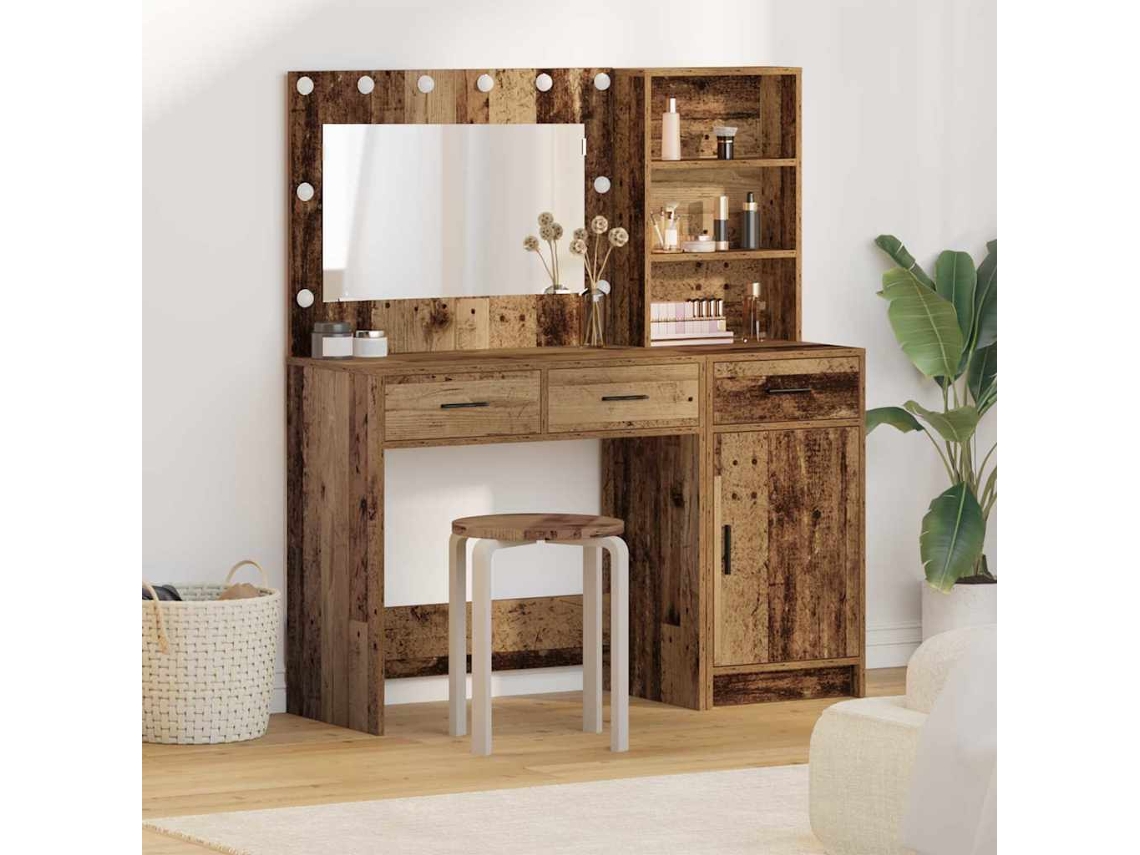 Vidaxl Mesa De Vestir 2 Unid. Castanho 78,5 X 41 X 135 Cm
