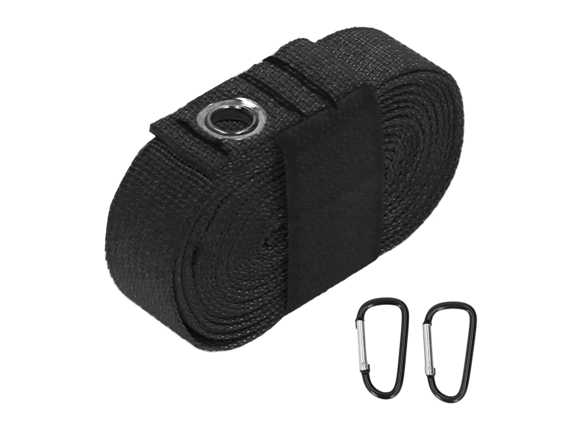 Cinto Extensor de Nylon para Barraca de Camping, Cor Preta para Diferentes Aplicações e Usos CHABERLU