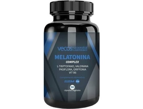 Suplemento Alimentar VECOS Complexo De Melatonina (90 cápsulas vegetais)