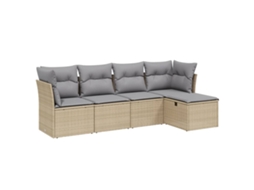 Garden Sofa Set, Garden Sofa Sets Vidaxl Bege Rattan / Vime (n/a)
