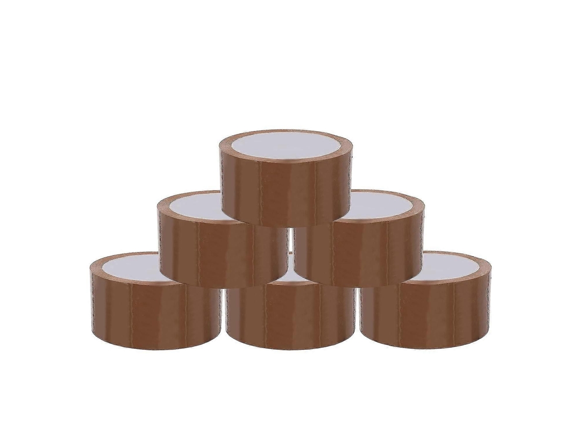 6 Rolos de Fita Adesiva para Embalagem, Papelão, Tamanho Padrão, 66 M Comprimento, 48 Mm Largur A, Material Embalagem GOKOCO