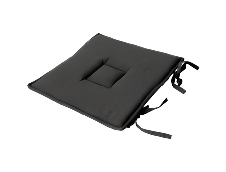 Almofada de Algodão Plana Lisa com Presilha para Cabelo e Laços Preto 40 X 40 Cm IDEKO