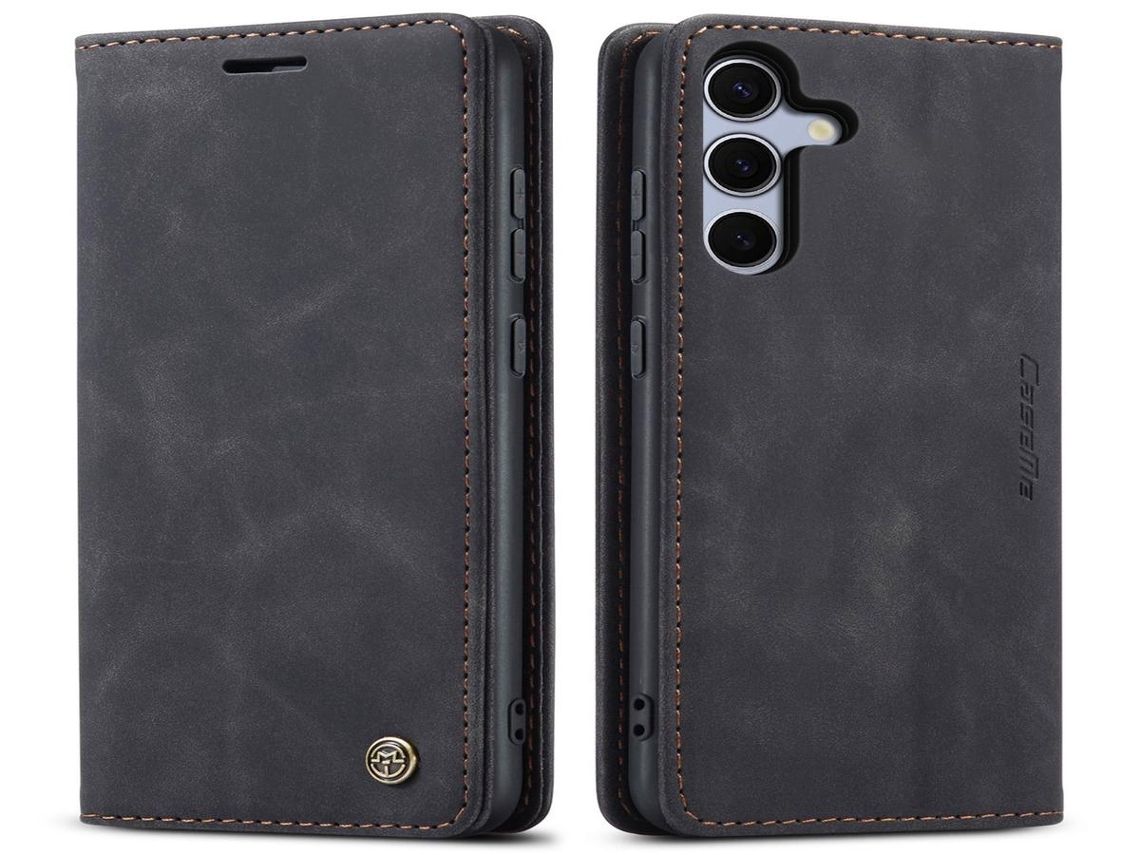 Capa Flip Samsung Galaxy A17 Compatibilidade Suporte Magnético Pu Tpu Preto
