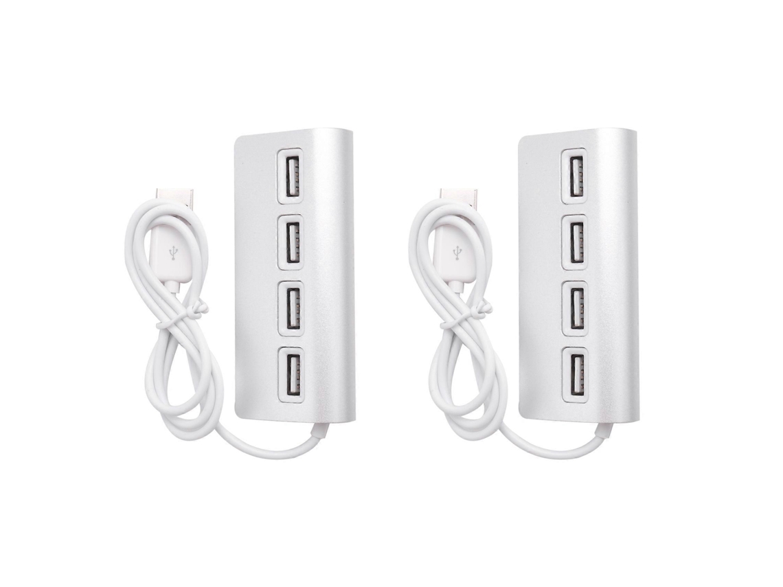 Hub Usb De Alumínio Com 4 Portas E Cabo Blindado De 11 Polegadas Para Laptops