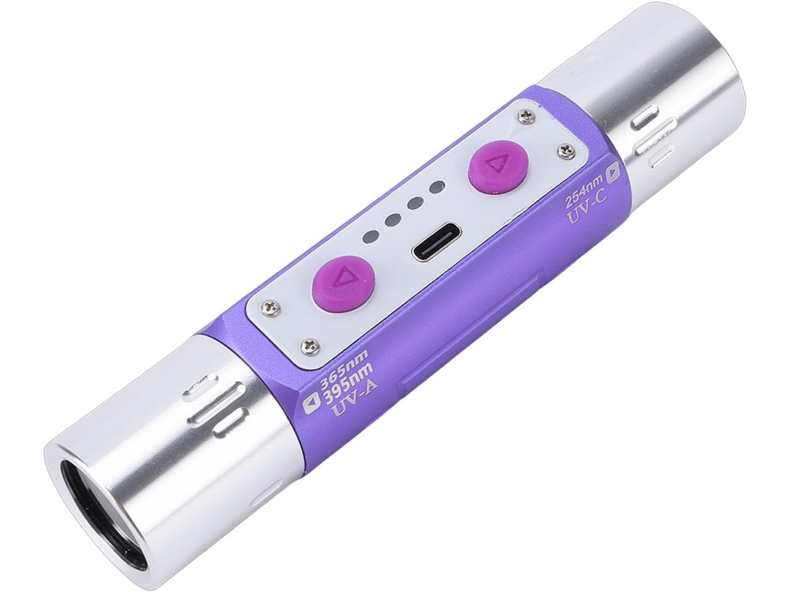 Lanterna De Luz Violeta, Liga Alumínio, Violeta 365 Nm A 395 Nm,