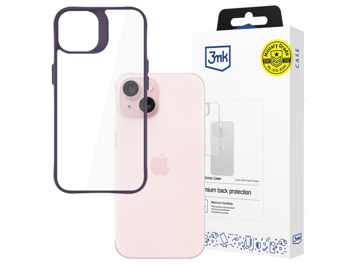 Apple Iphone 15 - Capa 3mk Satin Armor Roxa