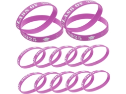 20 Pulseiras Temáticas para Festa De Formatura 2025, Pulseiras de Silicone para Formatura 2025, Pulseiras de Silicone Da