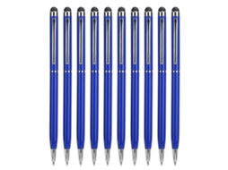 Caneta Stylus (toque Capacitivo, Escrita Com Caneta Esferográfica) Pacote De 10 Azul