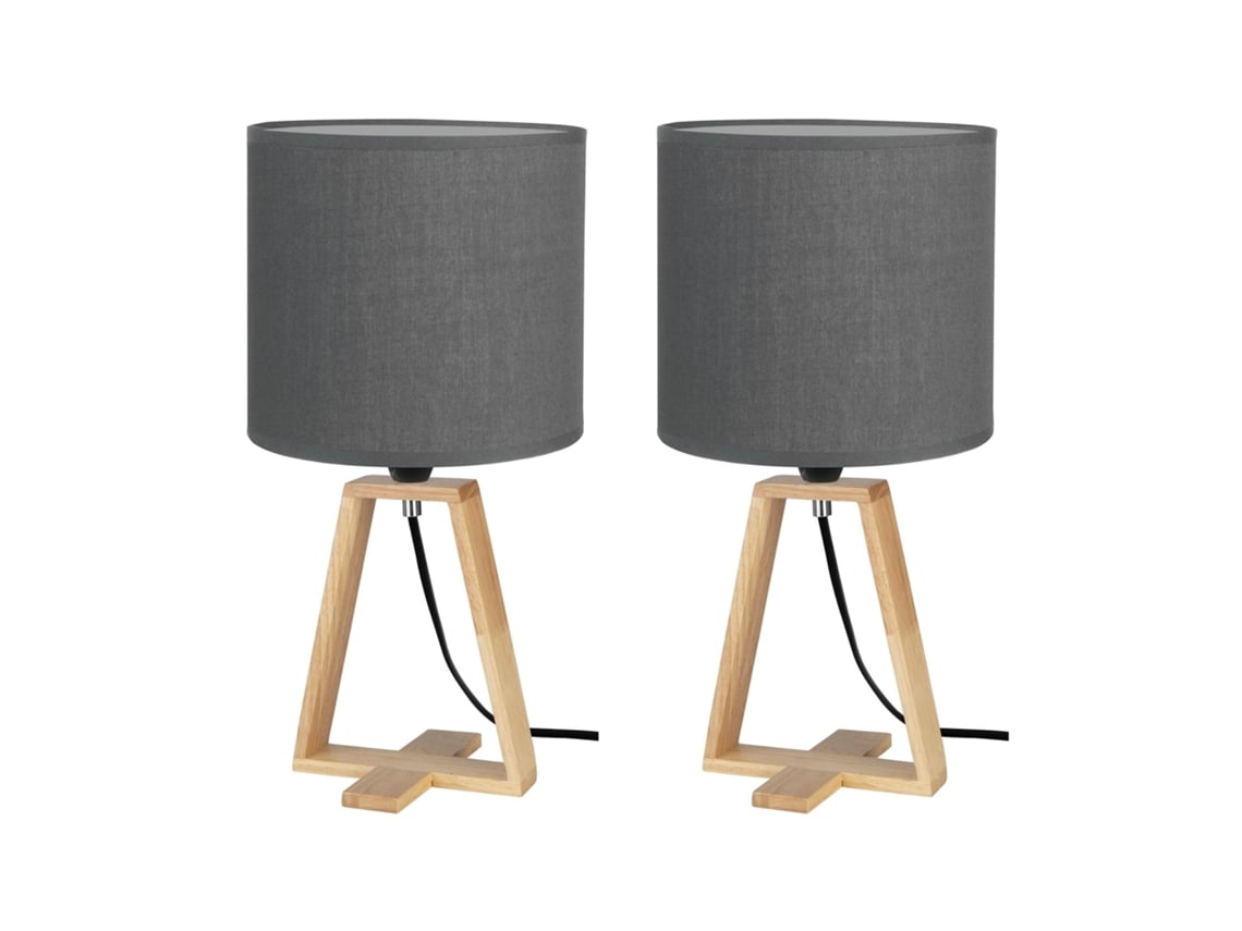 Candeeiro para Mesa de Cabeceira FORLIGHT E27 (Cinzento)