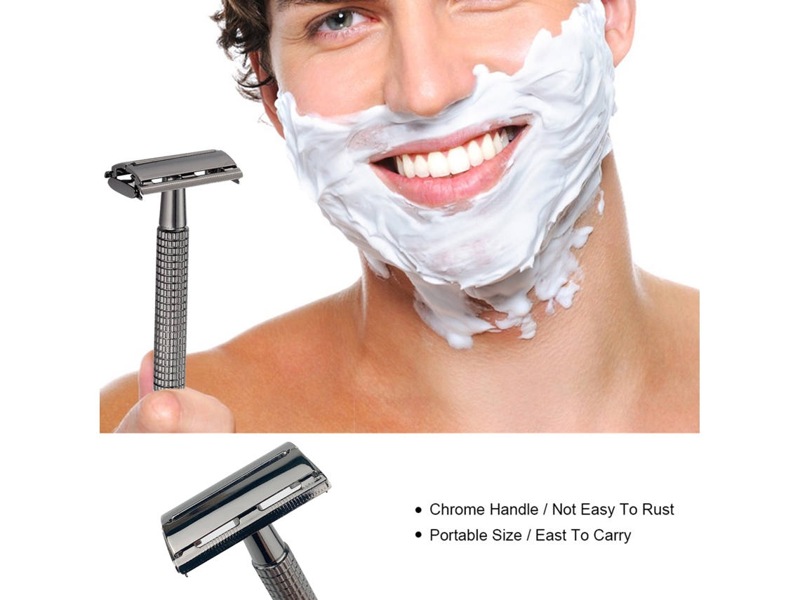 2026 navaja Tradicional para Barba com Cabo Longo, Ferramenta de Barbear para Homens, Barbear Seco e Molhado