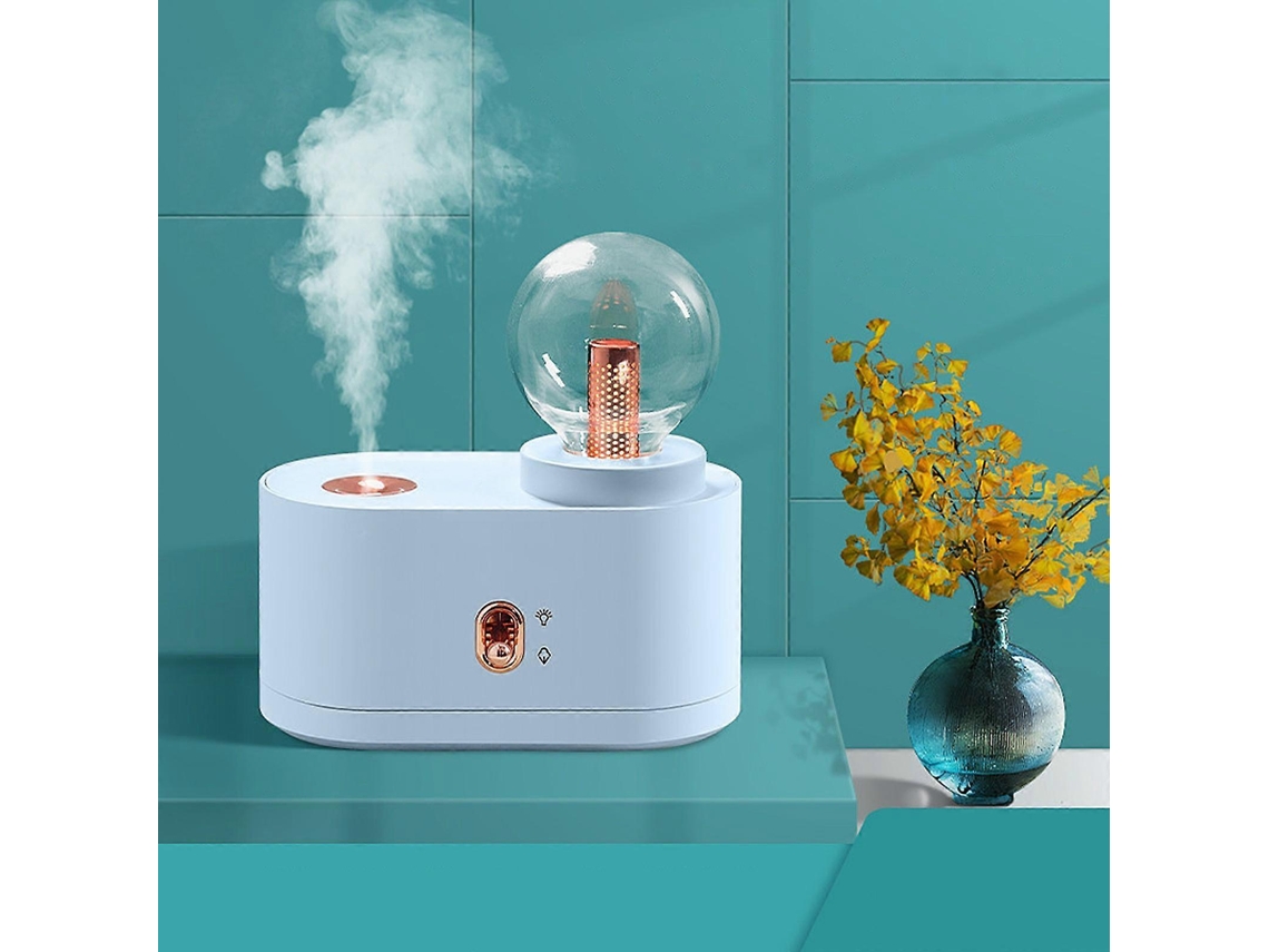 Umidificador silencioso para casa, atomizador pequeno, recarregável via USB, luz noturna para quarto Flye241180 Light Blu Brilvibera