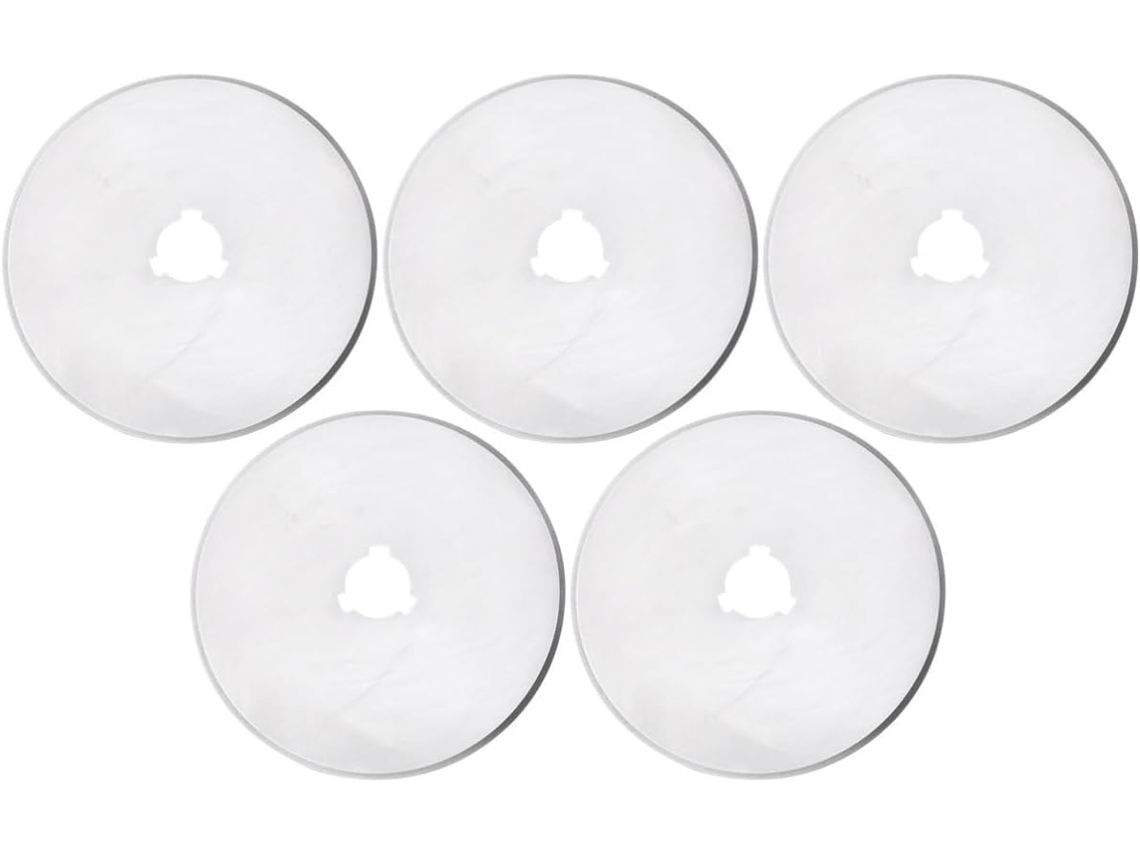Conjunto De 5 Lâminas Corte Rotativas 60 Mm Para Tecido E Couro Em