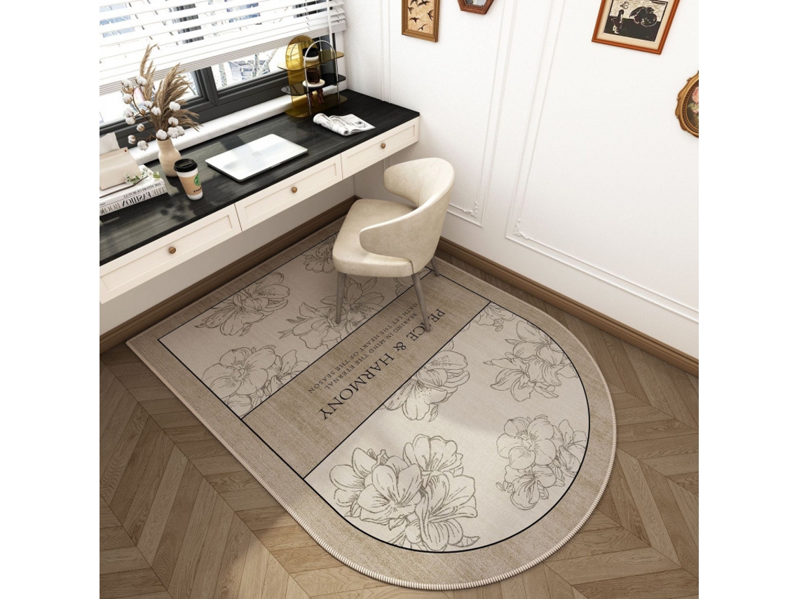 Tapete Protetor Para Cadeiras, Tapetes Antiderrapantes E Com Isolamento Acústico (flores - 60x120 Cm) Cuich