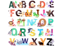Adesivos De Parede Educativos, Decalques De Parede Removíveis Com Alfabeto De Animais Para Decoração De Quarto Infantil, Ideais Para Decalques De Pare