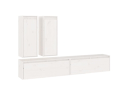 Tv Cabinet Set, Tv Cabinet Sets Vidaxl Branco Madeira De Pinho (n/a)